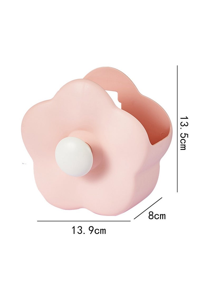 Goolsky Flower storage box, dressing table, desktop makeup brush, comb, toothbrush rack, cute pen holder, wall hanging, home bathroom  - Image 3