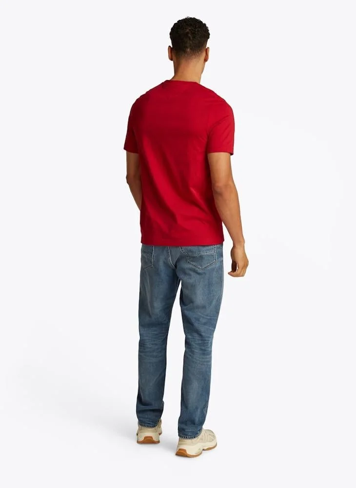 TOMMY HILFIGER Logo Embroidery Insert Jersey T-Shirt