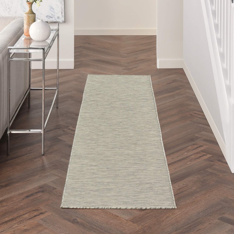 Nourison Positano IndoorOutdoor Light Grey 22 x 8 Area Rug Easy Cleaning Non Shedding Bed Room Living Room Dining Room Backyard Deck Patio 2x8