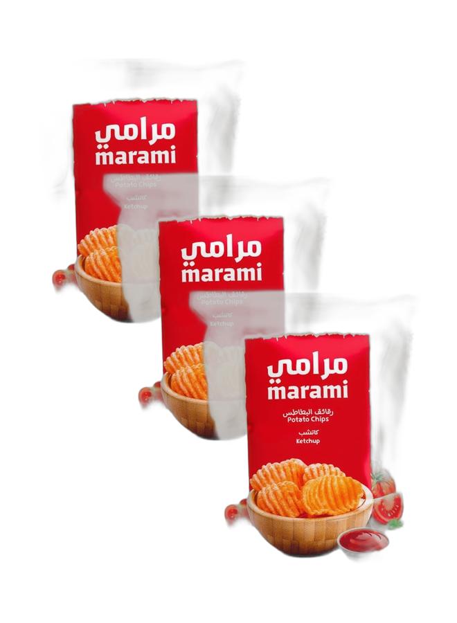Marami Ketchup Potato Chips, 100 g, Bundle of 3 - Image 1