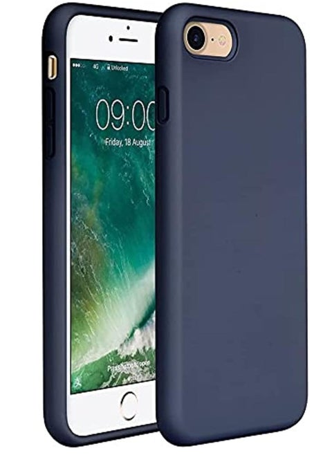 Liquid Silicone Case for iPhone 6 Plus & iPhone 6s Plus – Slim Protective Shockproof Phone Cover (Deep Blue)