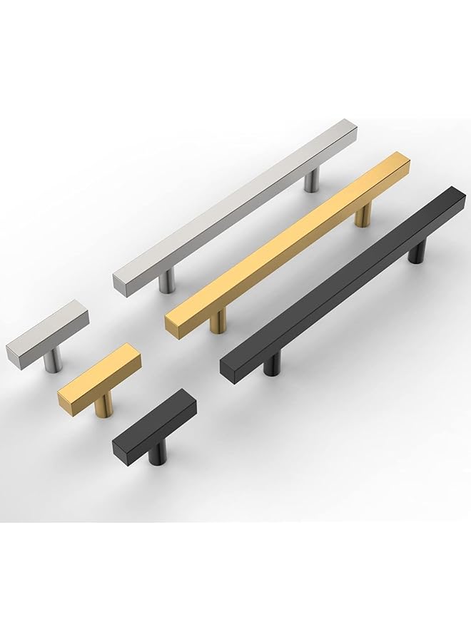 promass 6PCS 96mm Brushed Satin Nickel Kitchen Handles, Stainless Steel Kitchen Cupboard Handles, Cabinet Handles, Cupboard Door Handles, Drawer Handles, Wardrobe Handles, Drawer Hardware Handles - Image 1