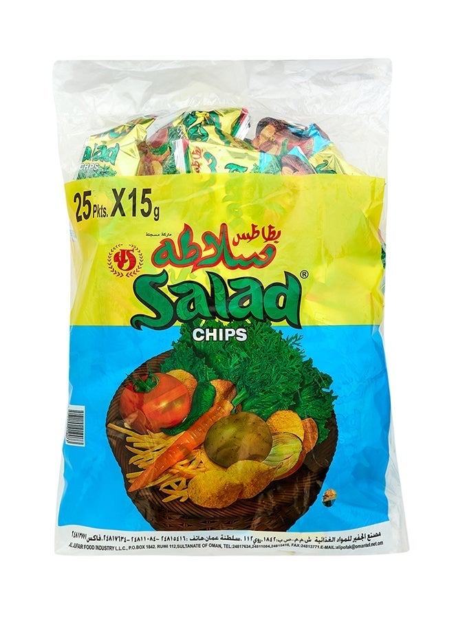 noon Chips Oman Salad Chips 15grams Pack of 25 + Coca Cola Regular Soft Drink Cans 330ml Pack of 24 - Image 2