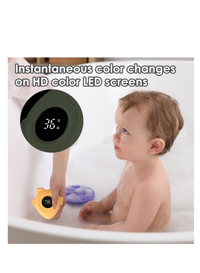 KASTWAVE Baby Bath Thermometer, Cartoon Rocket Bathtub Temperature Tester LED Display, IPX9 Waterproof Safety Water Temperature Thermometer for Bathtub, Floating Bathing Gift for Kids Newborn - Image 4