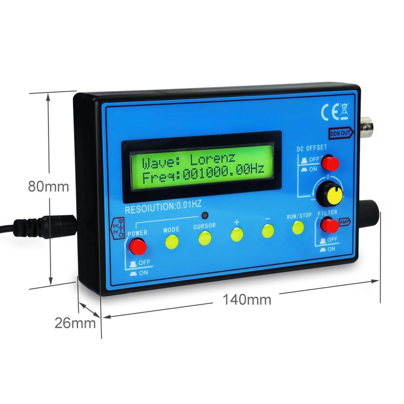 FG-200 DDS Function Signal Generator Frequency Counter 0.01Hz - 500KHz Signal Source Module Sine+Square+Sawtooth Waveform - Image 3