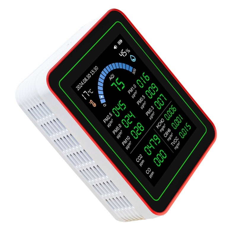 Air Quality Tester 2.8In HD Screen Accurate Sensitive Co2 Detector - Type C Charging 2000Mah Battery Multi Gas Detector for Indoor Air Monitoring - Image 1
