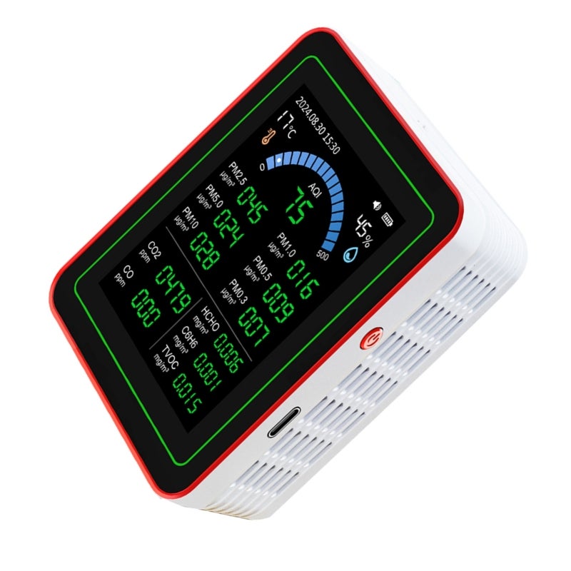 Air Quality Tester 2.8In HD Screen Accurate Sensitive Co2 Detector - Type C Charging 2000Mah Battery Multi Gas Detector for Indoor Air Monitoring - Image 4