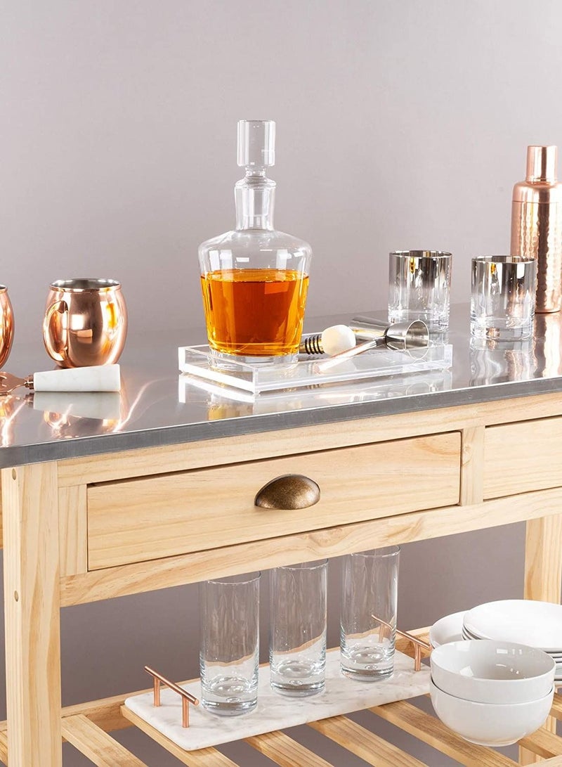 إي وورلد صينية ديكور أكريليك حديثة الحد الأدنى منظم خادم للاستخدام بجانب السرير والحمام - Image 4