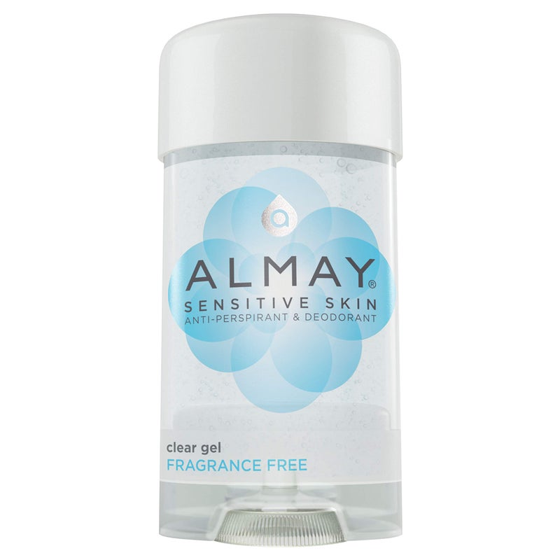 Almay Sensitive Skin Clear Gel Anti-Perspirant & Deodorant, Fragrance Free,2.25 oz(4 Pack) - Image 1