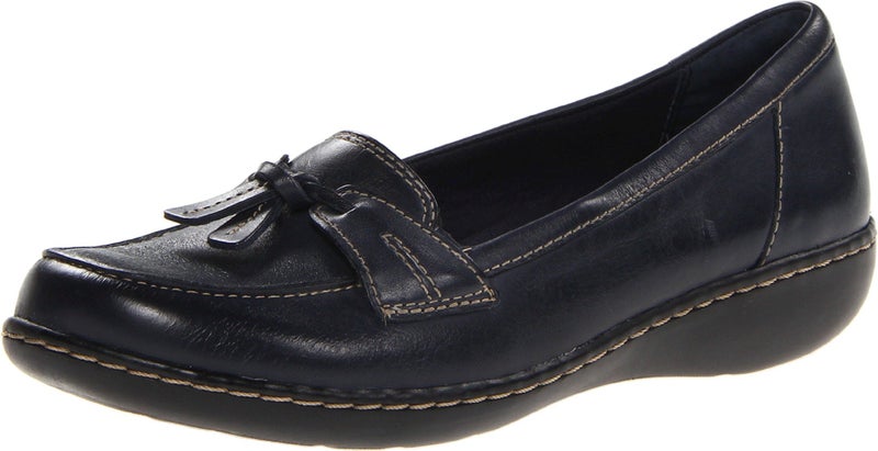 Clarks Women's Ashland Bubble Slip-On Loafer, Navy, 9 Narrow - Image 1