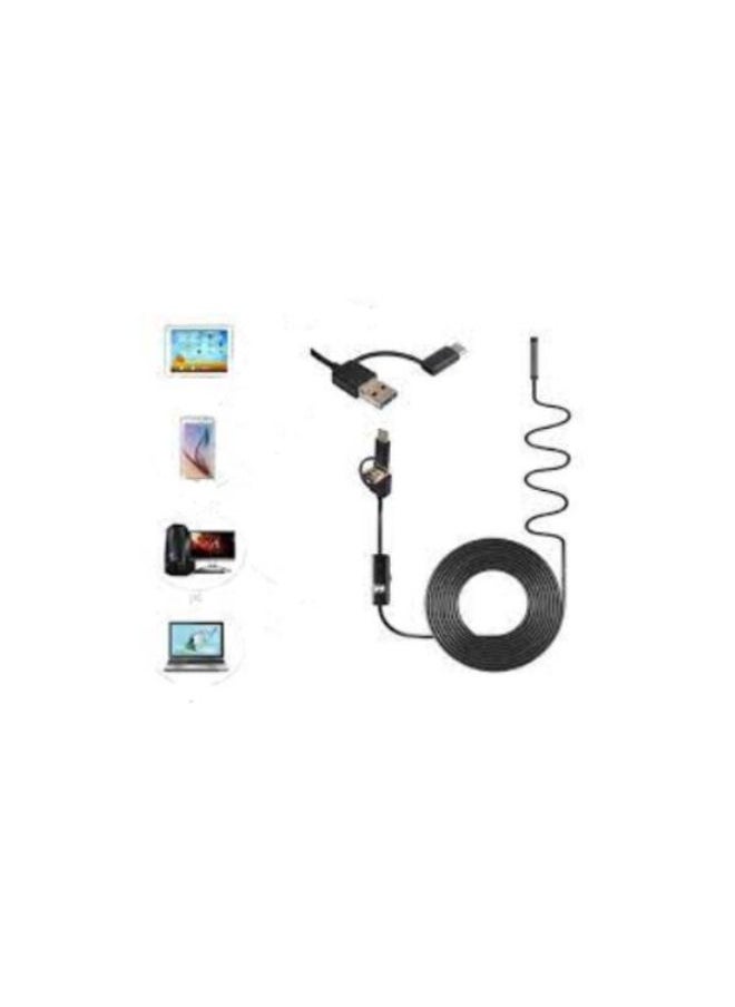 SHOPI - 3-in-1 IP67 waterproof USB Type-C + microUSB + USB HD 6 LED endoscope camera Android mobile phone, tablet, PC, laptop - Image 1
