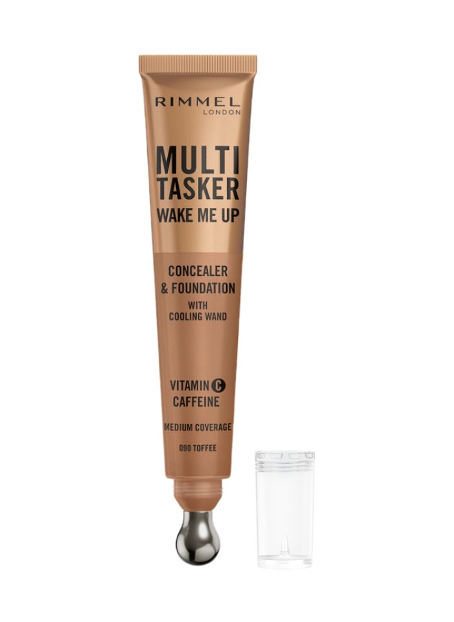 RIMMEL LONDON Multi-Tasker Wake Me Up Concealer & Foundation - 90 - Toffee, 20ml  - Image 1