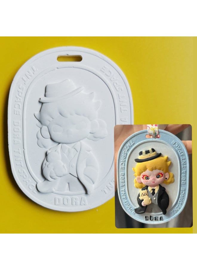 xozgdovg Liou Kulomi Gypsum Relief Painting Pendant Children's Handmade DIY Graffiti Doll Cinnamon Dog Aromatherapy Listing-Color:Men's Suit - 1 White Embryo  - Image 1