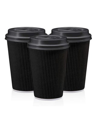 Pack Of 50 Triple Wall Ripple Paper Disposable Coffee Cups With Lids For Hot And Cold Drinks 12 Ounce - pzsku/ZB5F517A7237B1FAED344Z/45/_/1646473914/5e507954-e5f9-4f5a-a32f-45a7858b0e07