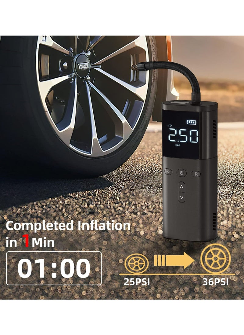 Generic - Air Compressor Air Pump Car Tire Inflator Portable, Cordless Super Fast Inflate Air Pump for Car Tires 10 Seconds to Fully Charge, Fast Inflate Small Tire Pump with LED Light for Car Bike Motor Ball - Image 1