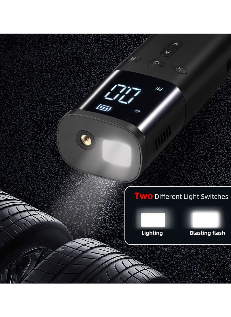 Generic - Air Compressor Air Pump Car Tire Inflator Portable, Cordless Super Fast Inflate Air Pump for Car Tires 10 Seconds to Fully Charge, Fast Inflate Small Tire Pump with LED Light for Car Bike Motor Ball - Image 1