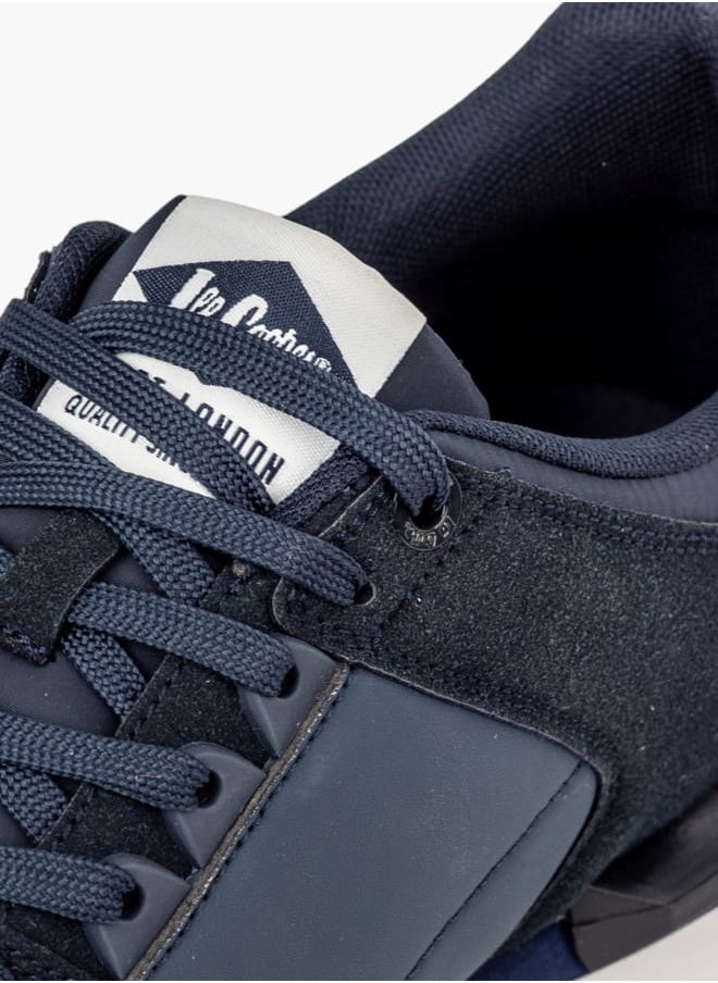 Lee Cooper Mens Panelled Sneakers With Lace-Up Closure  - Image 4