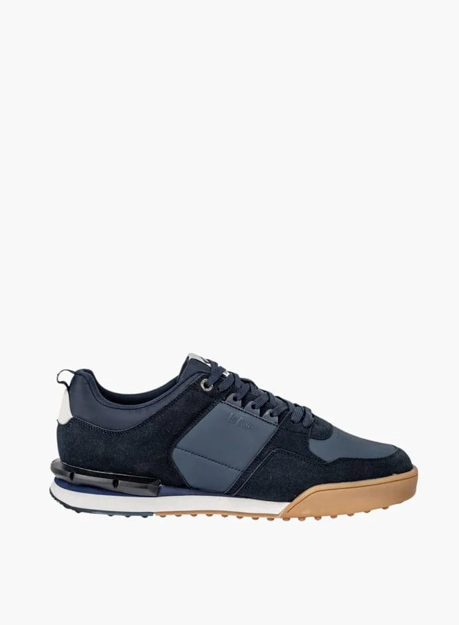 Lee Cooper Mens Panelled Sneakers With Lace-Up Closure