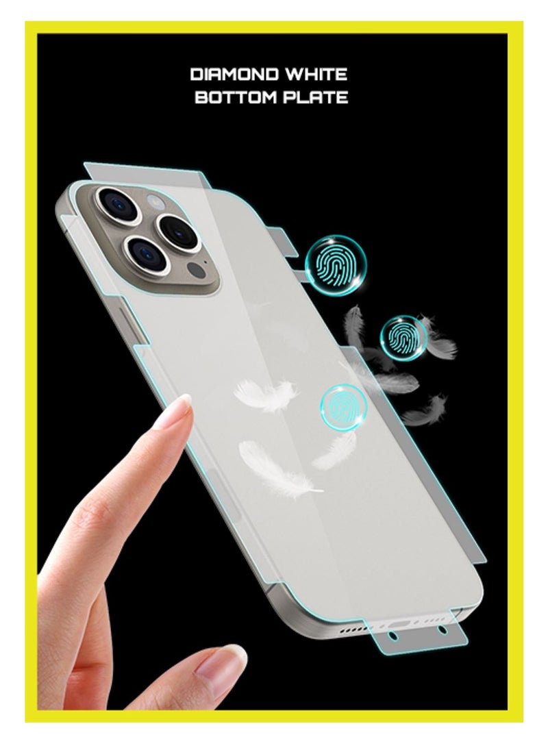 ATB 6-in-1 Privacy Protection Kit for iPhone 15 Quick and easy setup with front-only visible privacy glass Offers advanced on-screen privacy plus all-around protection. Includes: anti-spy tempered glass screen protector,transparent case, camera lens protectors, rear protector, magnetic ring, and dust-mesh speaker stickers. - Image 4