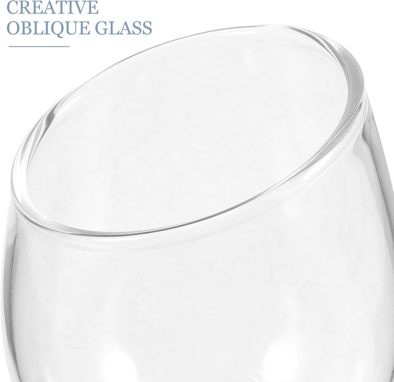 MAGICLULU Stemless Egg-shaped Red Wine Glass 400ml Small Glass Drinking Cup for Home Party - Image 3