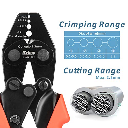 iCrimp CWR1522 Wire Rope Tool Set for Cable Railing, Hand Swaging-Crimp&Cut-with 150pcs Aluminum Double Sleeves (CWR1522 Set) - Image 3