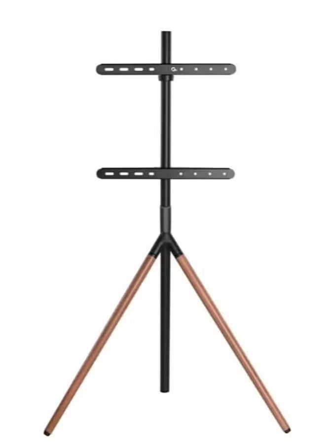 ELTRAZONE Easel Studio TV Floor Stand Mount for 49"–70" Screens – Adjustable Height, Sturdy Base, and 40KG Weight Capacity – Modern Grey/Walnut Design for Living Rooms, Bedrooms, and Offices - Image 1