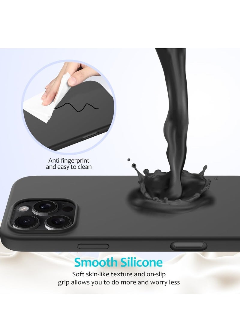 ELTRAZONE iPhone 16 Pro Slim Fit Matte Black TPU Case – Soft, Flexible Silicone Back Cover - Image 4