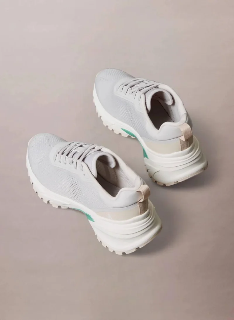 Calvin Klein Jeans Oyster Mushroom/Whisper Pink Mesh Trainers for Women | Best Price UAE
