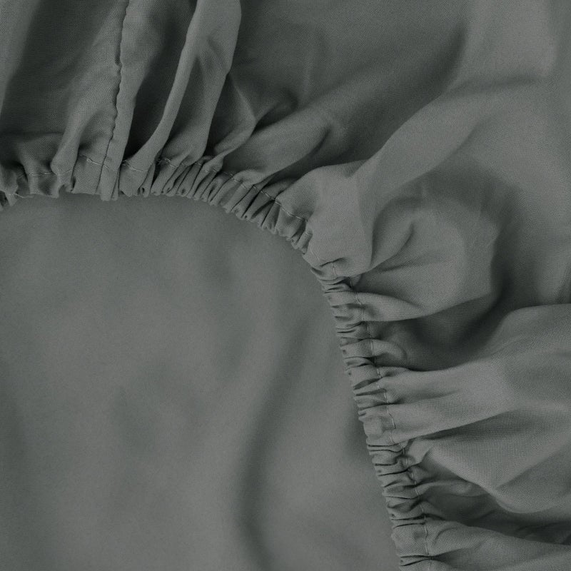 Ghooss Full Size Fitted Sheet Soft Single Fitted Deep Pocket Sheet Wrinkle Fade and Stain Resistant 1 Pack Dark Gray - Image 2