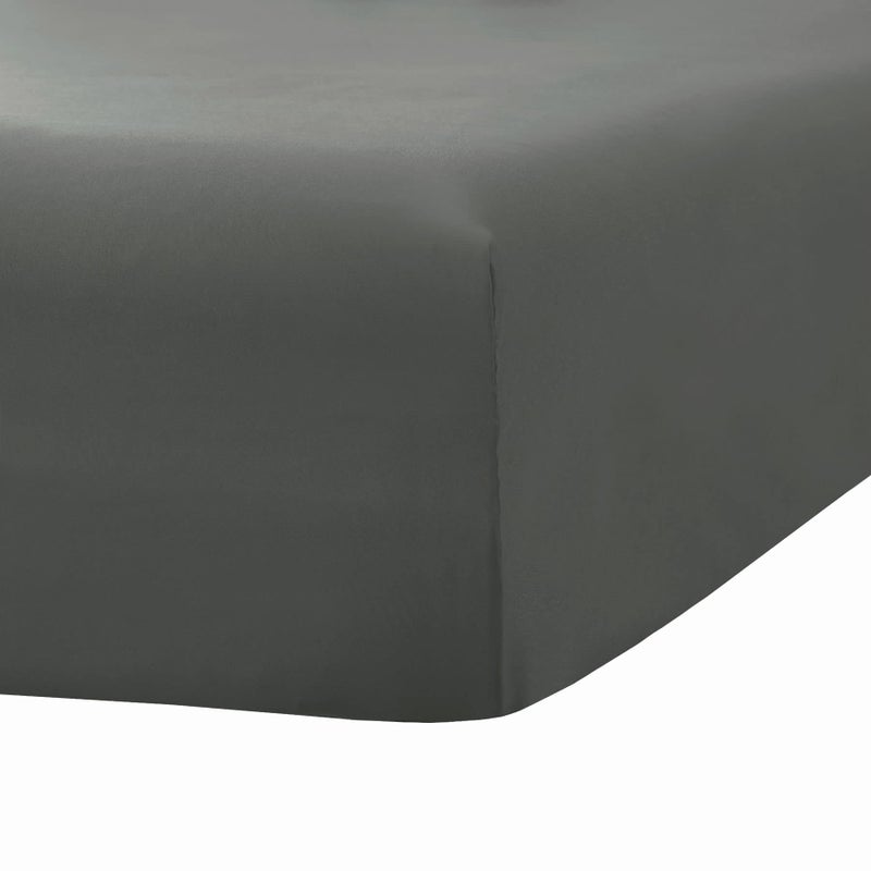 Ghooss Full Size Fitted Sheet Soft Single Fitted Deep Pocket Sheet Wrinkle Fade and Stain Resistant 1 Pack Dark Gray - Image 3