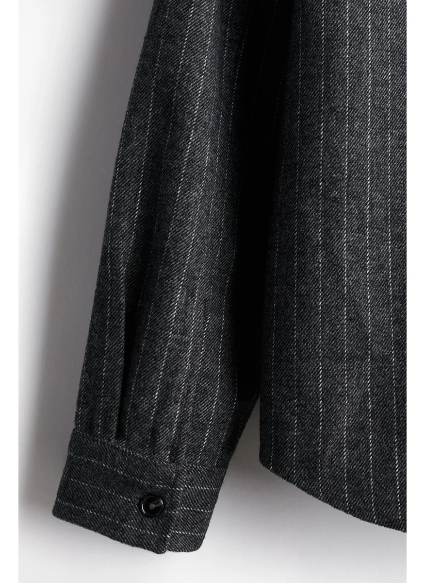 اتش اند ام Regular Fit Felted Overshirt