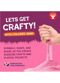 Hygloss Hygloss Products Colored Play Sand - Assorted Colorful Craft Art Bucket O' Sand, White, 1 lb  - Image 2