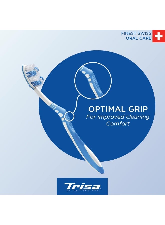Trisa Toothbrush Flexible Medium 2pc Assorted Colours - Image 4