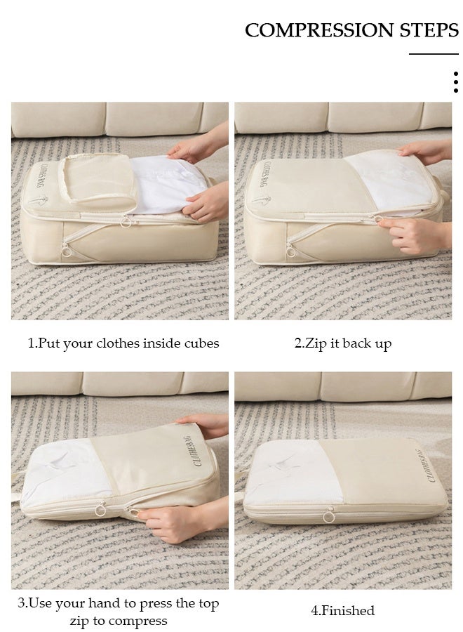 DUNISO 6 Piece Travel Organizer Bags for Luggage, Waterproof and Durable Travel Bags, Packing Cubes for Travel, Compression Cubes for Suitcases, Travel Bags for Clothes, Toiletries, Clothing, Underwear - Image 3