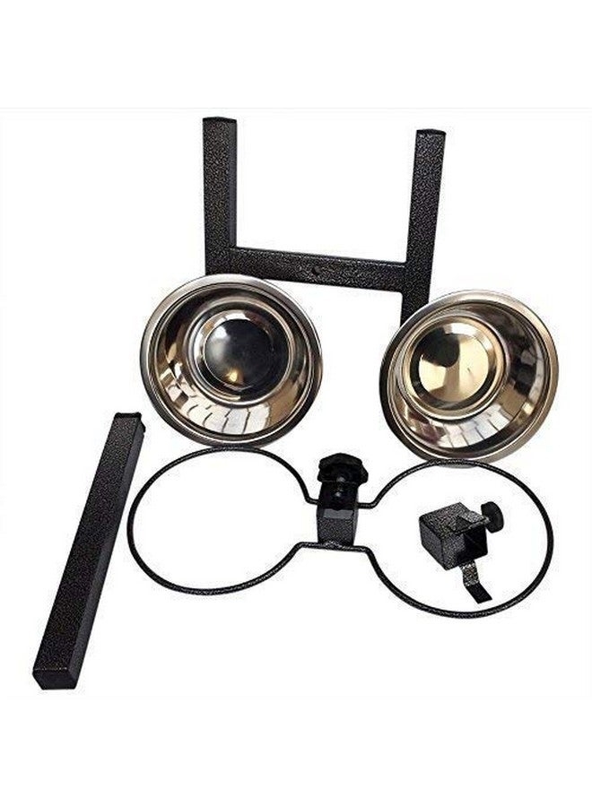 Adjustable Feeding Stand H Type With 2 Stainless Steel Dog Bowls. (Medium) - Image 3