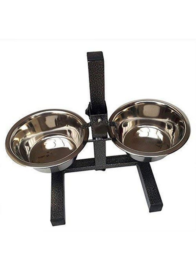 Adjustable Feeding Stand H Type With 2 Stainless Steel Dog Bowls. (Medium) - Image 5