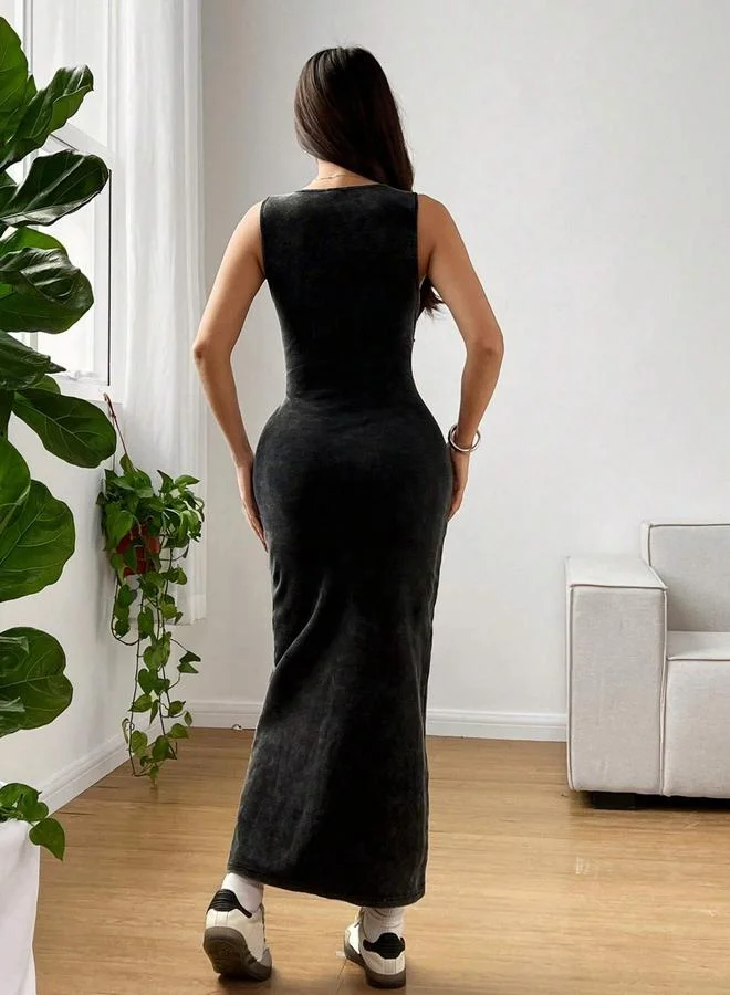 تايك تو فستان ميدي ضيق بلا أكمام