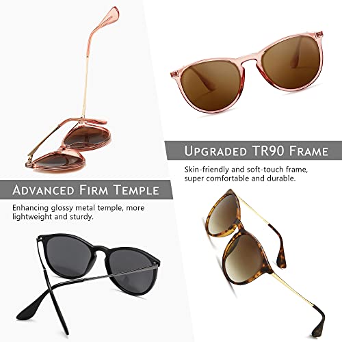SUNGAIT Premium Vintage Round Sunglasses for Women Men Classic Retro Trendy Style - Image 3
