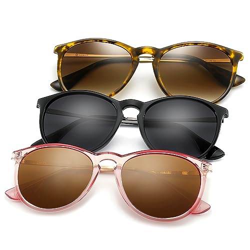 SUNGAIT Premium Vintage Round Sunglasses for Women Men Classic Retro Trendy Style - Image 1