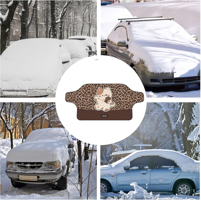 Car Windshield Snow Cover | 77x36inch Heavy Duty Waterproof Auto Sunshade Frost Protector,Winter Protectors Window Blanket | for SUV Car Automotive Vehicle Trucks Pickup Sedans - Image 4