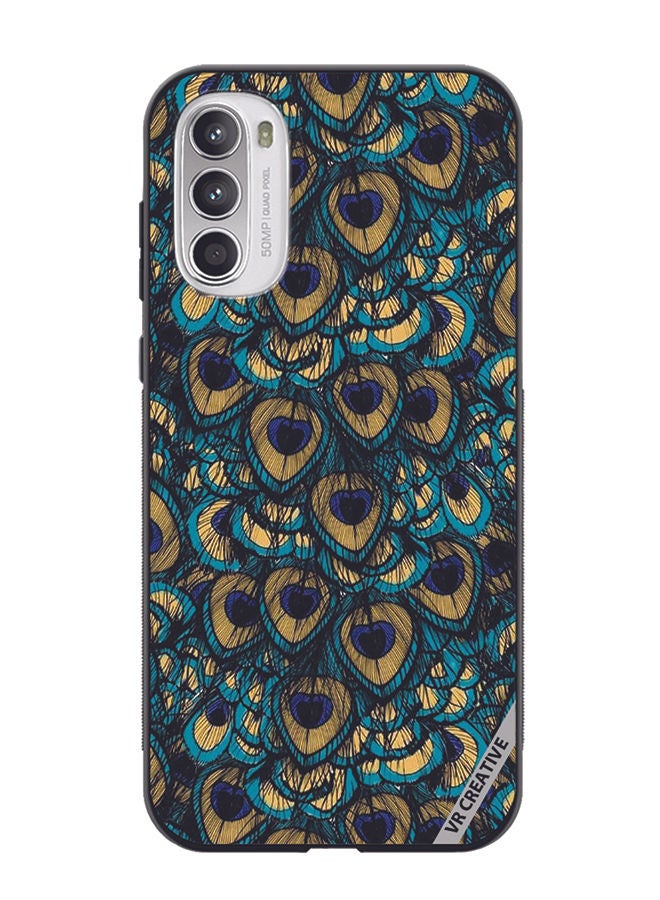 VR CREATIVE Protective Case Cover For Motorola Moto G82 Mor Pankh Design Multicolour - Image 1