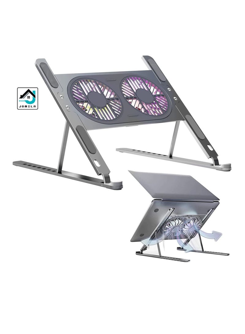 Y&D Laptop Cooling Pad Cooler External Fan Stand with Computer for Gaming MacBook Air Pro 9 17" Notebook Aluminum - Image 1