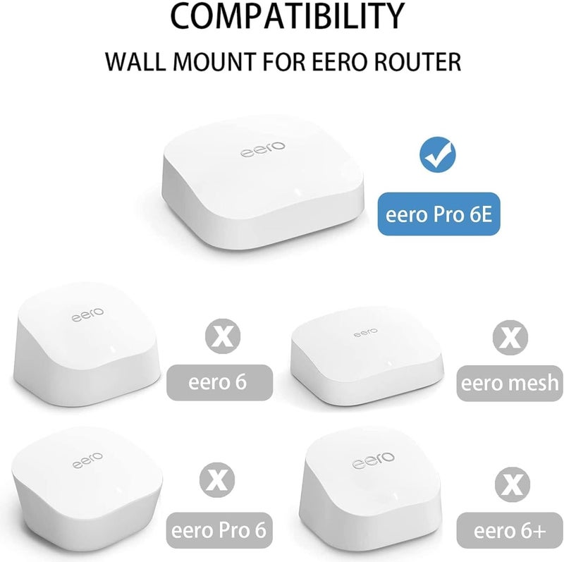 Huafly Screwless Wall Mount Bracket for Eero Pro 6E WiFi, VHB Stick On Holder, Strong Adhesive Holder, No Tools No Drilling No Hole (2pcs) - Image 3