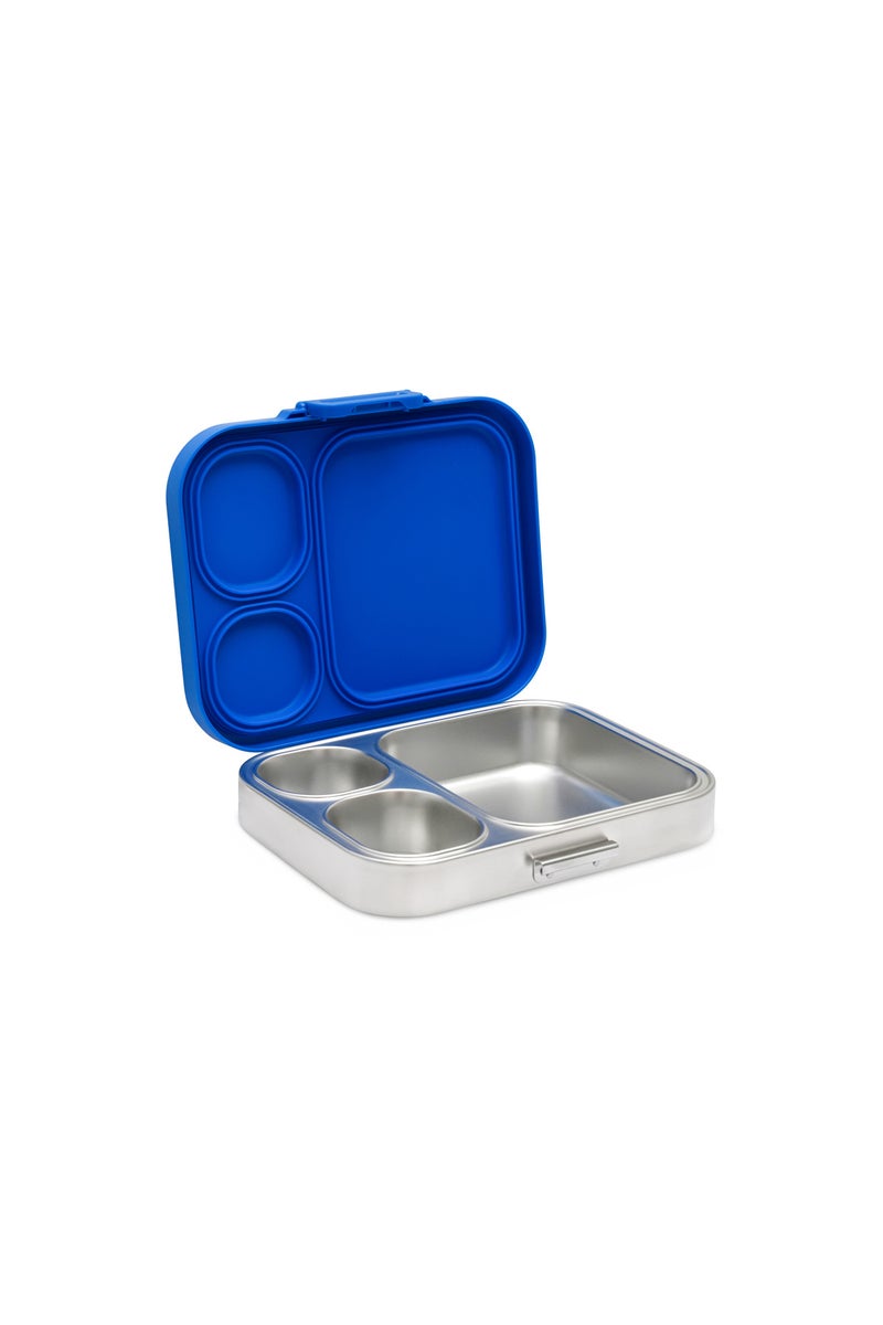 Bamboo Bark Stainless Steel Leak-Proof Bento Lunch Box for Kids, Girls & Boys – Multi-Compartment BPA-Free Lunch Box with PP Base, Sports Print, Perfect for School, Work & Travel - Image 3