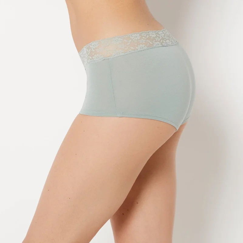 La Senza La Senza Boyshort Panty With Lace Trim