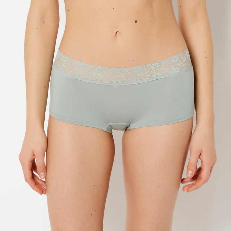 La Senza La Senza Boyshort Panty With Lace Trim