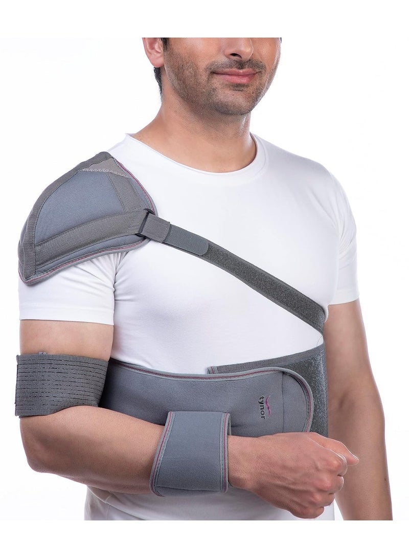 تاينور TYNOR مثبت كتف مرن، رمادي، مقاس متوسط، قطعة واحدة - Image 1