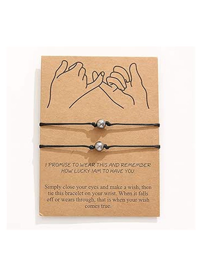 Generic Distance Bracelet Black and White 