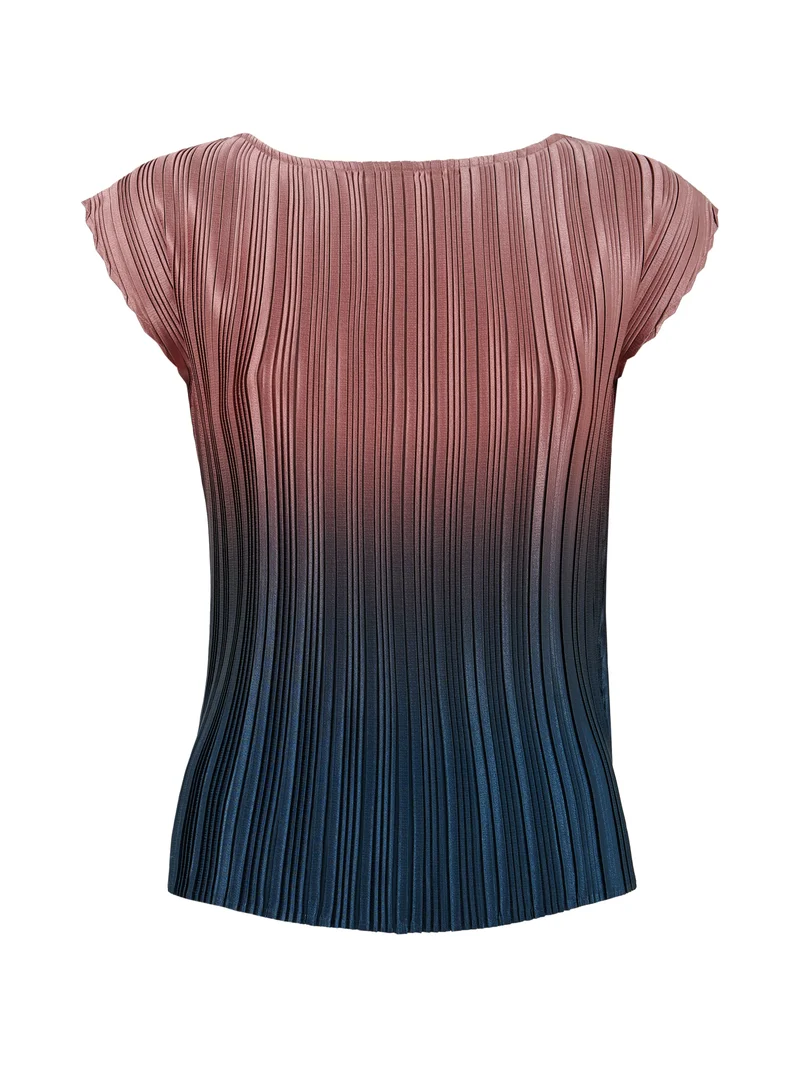 leem Ombre-Effect Plisse Top
