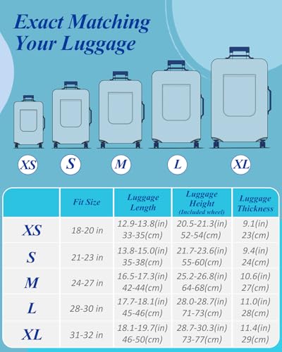 Slohif Luggage Cover for Suitcase Tsa Approved Protector Luggage Sleeve Large Suit Case Cover Travel Stretch Baggage Case Protective Washable Fit 2830 Inch Patchwork L - Image 3